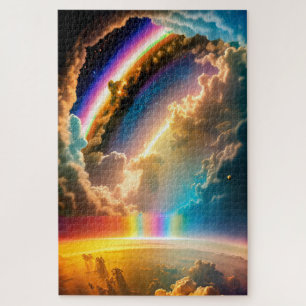 Fantasy Indigo Breathtaking Rainbow Retreat Jigsaw Puzzle