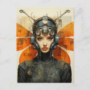 Fantasy Insect Woman Postcard