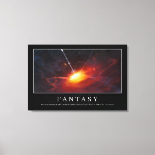 Fantasy: Inspirational Quote Canvas Print