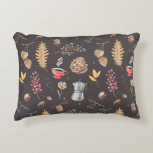 Fantasy-inspired botanical elements decorative cushion