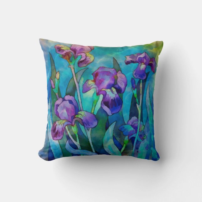 Fantasy Irises Cushion (Front)
