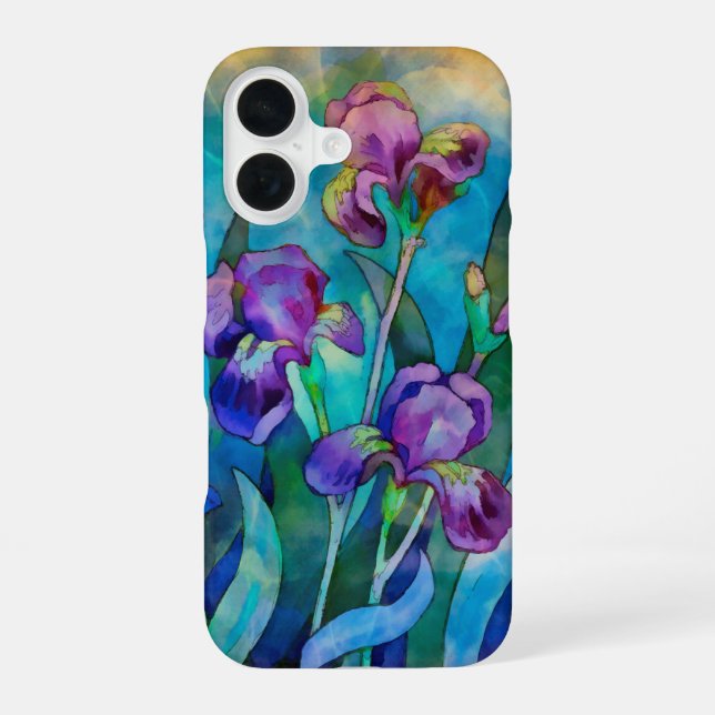 Fantasy Irises   iPhone 16 Case (Back)