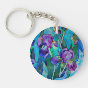 Fantasy Irises Key Ring