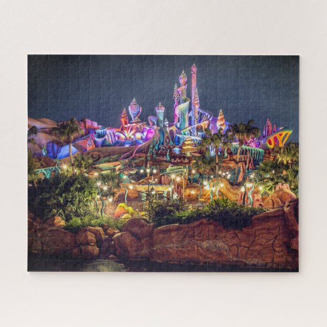 Fantasy island art jigsaw puzzle, colourful puzzle (Horizontal)