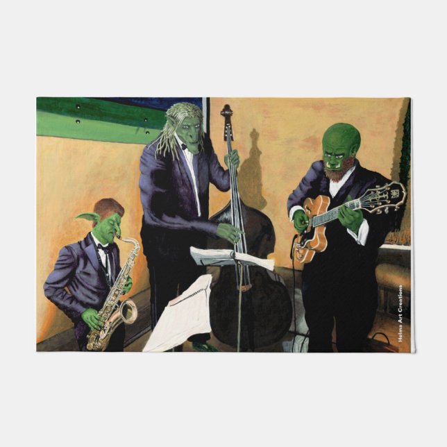 Fantasy Jazz Blues Musician Music Art Doormat (Front)