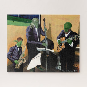 Fantasy Jazz Musicians Art Large Jigsaw Puzzle