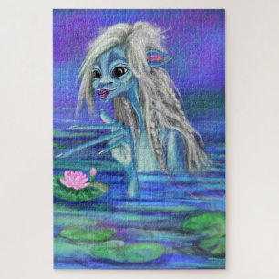 Fantasy Jigsaw Puzzle with Lake Fairy