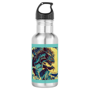 Fantasy Kaiju Anime - Woodcut 1 532 Ml Water Bottle