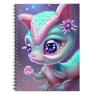 Fantasy Kawaii cute and adorable baby dinosaur  Notebook
