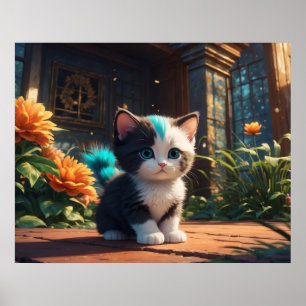 *~* Fantasy Kitty Cat 5:4 Feline Kitten Poster