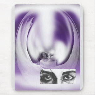 Fantasy lady and eyes purple art mouse mat