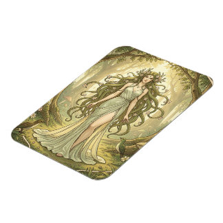 Fantasy lady in an enchanted forest magnet