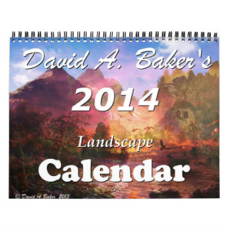 Fantasy land calendar by artist David A. Baker