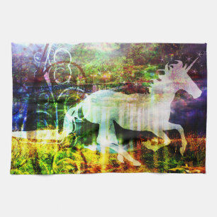 Fantasy Land Fairy Tale Unicorn Kitchen Towel