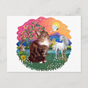 Fantasy Land (ff) - Maine Coon cat (tabby) Postcard