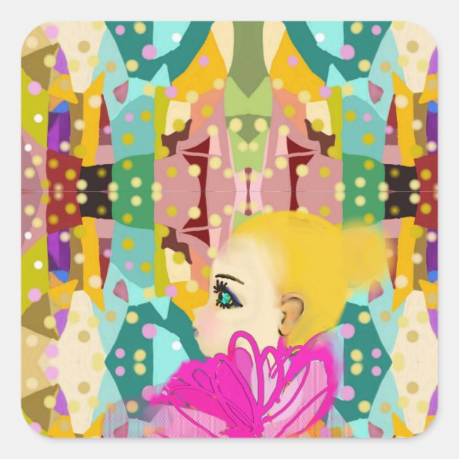Fantasy-land Square Sticker (Front)