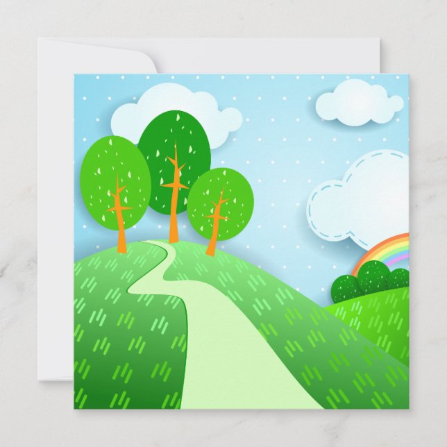 Fantasy landscape, invitation (Front)