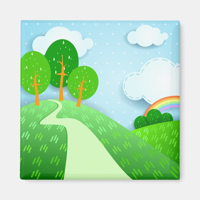 Fantasy landscape, magnet (Front)