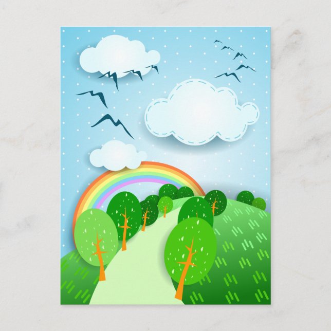 Fantasy landscape, postcard (Front)