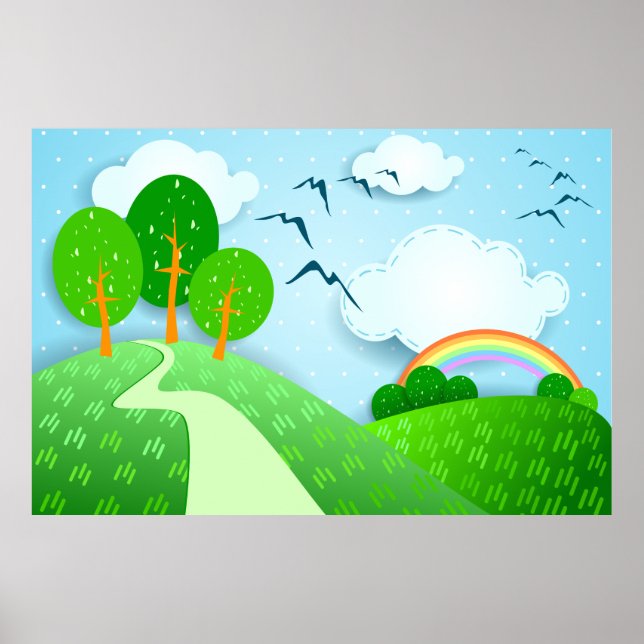 Fantasy landscape, poster (Front)