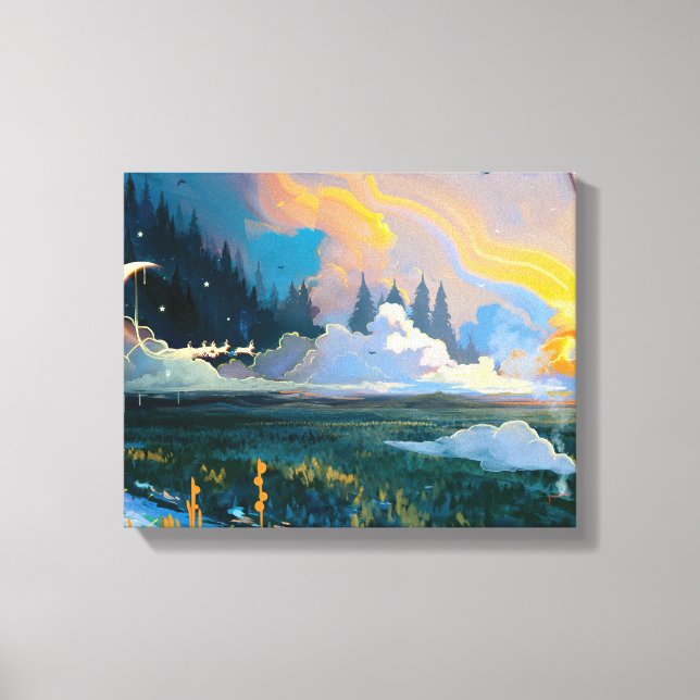 Fantasy Landscape Premium Wrapped Canvas (Gloss) (Front)
