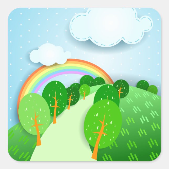 Fantasy landscape, sticker (Front)