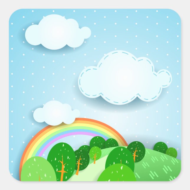 Fantasy landscape, sticker (Front)