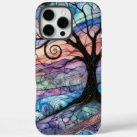 Fantasy Landscape with Tree and Colourful Sunset