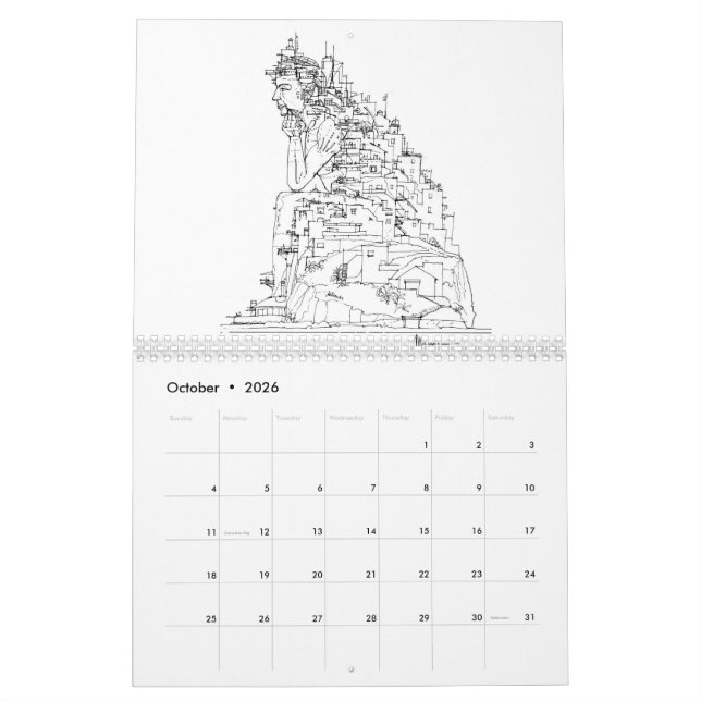 Fantasy Landscapes Calendar (Oct 2026)