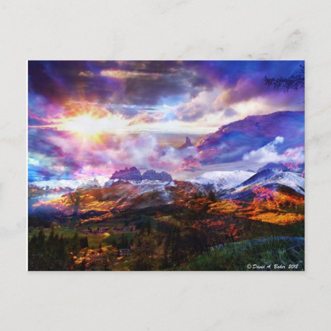 Fantasy landscrape postcard (Front)