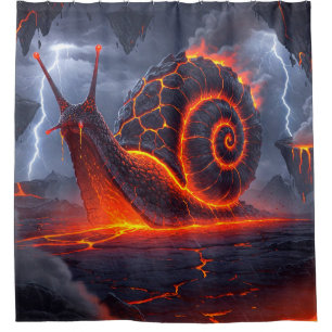 Fantasy Lava Snail Shower Curtain