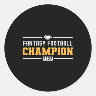Fantasy League Champ 2022 Winner Fantasy Football  Classic Round Sticker