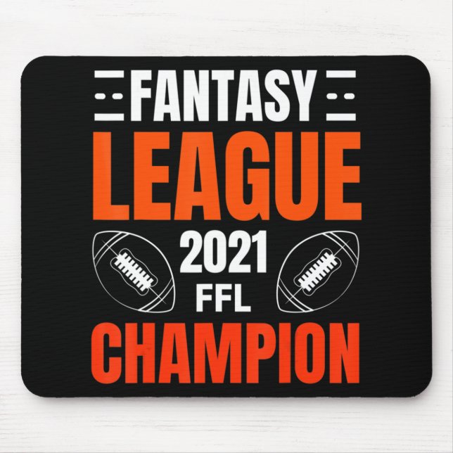 Fantasy League Champion Football 2021 Winner vinta Mouse Mat (Front)