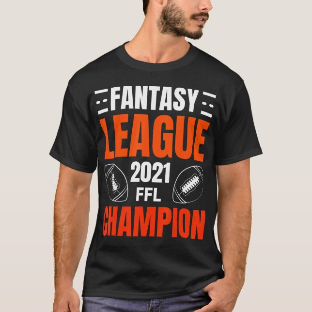 Fantasy League Champion Football 2021 Winner vinta T-Shirt (Front)
