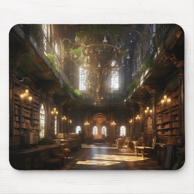 Fantasy Library Mouse Mat (Front)