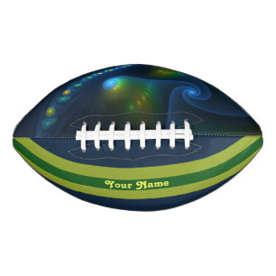 Fantasy Lights Abstract Blue Green Fractal Name American Football