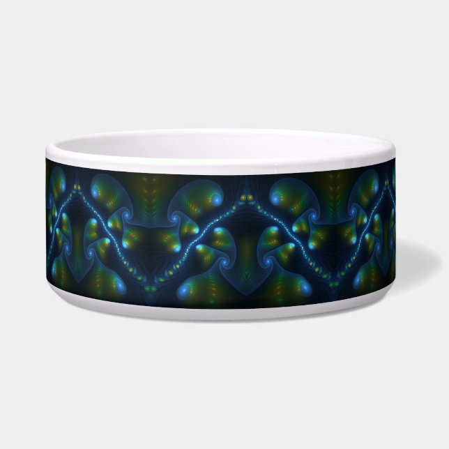 Fantasy Lights Abstract Blue Green Yellow Fractal (Front)