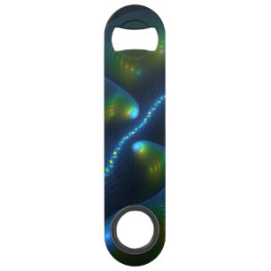 Fantasy Lights Abstract Blue Green Yellow Fractal