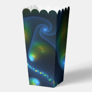 Fantasy Lights Abstract Blue Green Yellow Fractal Favour Box