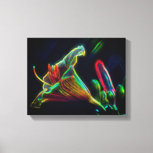Fantasy Lily Abstract Flower Art Canvas Print