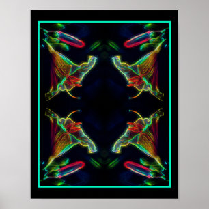 Fantasy Lily Abstract Flower Art Poster