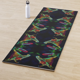 Fantasy Lily Abstract Flower Art Yoga Mat