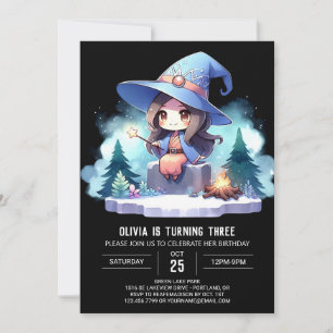 Fantasy Little Wizard Birthday Invitation