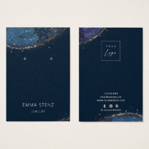 Fantasy Lux Blue Gold Earring Display Cards