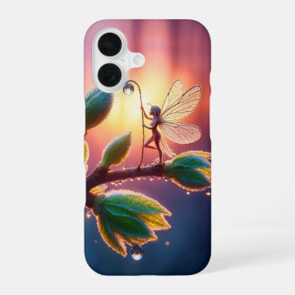 Fantasy macro photography of tiny forest sprite iPhone 16 case