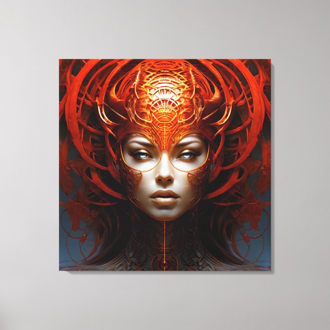 Fantasy magic art woman canvas print (Front)
