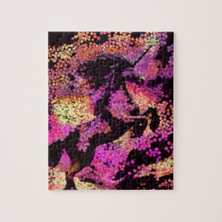 Fantasy Magic Unicorn Abstract Art Jigsaw Puzzle