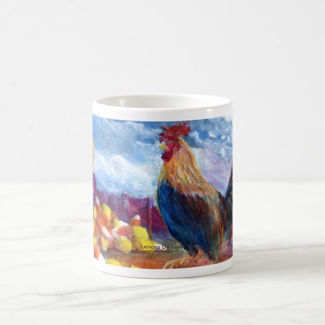Fantasy Make Believe Chickens and Candy Corn Coffee Mug (Center)