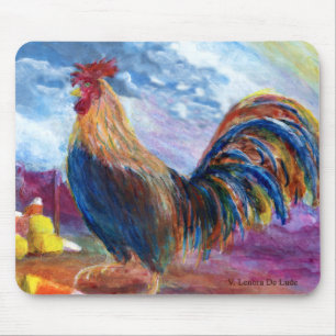 Fantasy Make Believe Chickens and Candy Corn Mouse Mat