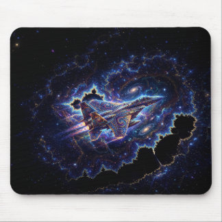 Fantasy Mandelbrot Fighter Jet In Fractal Portal Mouse Mat